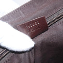 GUCCI GG Canvas Web Sherry Line Shoulder Bag Red Silver beige 145858 Auth 166768-12