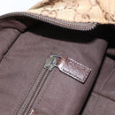 GUCCI GG Canvas Web Sherry Line Hand Bag Red Silver beige Auth 166769-20