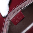 GUCCI Shoulder Bag Patent leather Bordeaux Silver Auth 166771-15