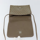 FENDI Zucchino Canvas Shoulder Bag Beige Auth 166774-14