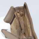 FENDI Zucchino Canvas Shoulder Bag Beige Auth 166774-18