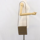 FENDI Zucchino Canvas Shoulder Bag Beige Auth 166774-21