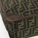 FENDI Zucca Canvas Tote Bag Black Brown Auth 166775-15