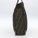 FENDI Zucca Canvas Tote Bag Black Brown Auth 166775-3