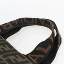 FENDI Zucca Canvas Tote Bag Black Brown Auth 166775-8