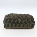 FENDI Zucca Canvas Tote Bag Black Brown Auth 166775-5