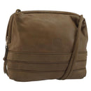 LOEWE Anagram Shoulder Bag Leather Brown Auth 166780-1