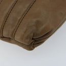 LOEWE Anagram Shoulder Bag Leather Brown Auth 166780-14