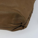 LOEWE Anagram Shoulder Bag Leather Brown Auth 166780-15