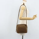 LOEWE Anagram Shoulder Bag Leather Brown Auth 166780-21