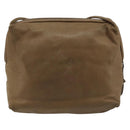 LOEWE Anagram Shoulder Bag Leather Brown Auth 166780-2