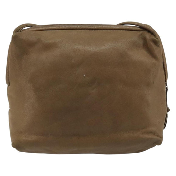 LOEWE Anagram Shoulder Bag Leather Brown Auth 166780