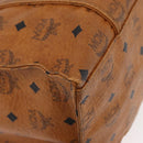 MCM Vicetos Logogram Tote Bag PVC Leather Brown Gold Auth 166783-12