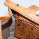 MCM Vicetos Logogram Tote Bag PVC Leather Brown Gold Auth 166783-20
