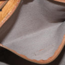 MCM Vicetos Logogram Tote Bag PVC Leather Brown Gold Auth 166783-21