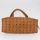 MCM Vicetos Logogram Tote Bag PVC Leather Brown Gold Auth 166783-9