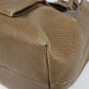 CELINE Boogie bag Hand Bag Leather Brown Silver Auth 166786-10