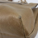 CELINE Boogie bag Hand Bag Leather Brown Silver Auth 166786-12