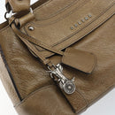 CELINE Boogie bag Hand Bag Leather Brown Silver Auth 166786-15