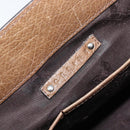 CELINE Boogie bag Hand Bag Leather Brown Silver Auth 166786-17