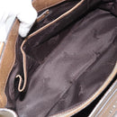 CELINE Boogie bag Hand Bag Leather Brown Silver Auth 166786-18