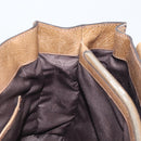 CELINE Boogie bag Hand Bag Leather Brown Silver Auth 166786-19