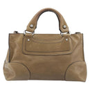 CELINE Boogie bag Hand Bag Leather Brown Silver Auth 166786-3