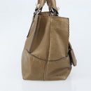 CELINE Boogie bag Hand Bag Leather Brown Silver Auth 166786-4