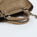 CELINE Boogie bag Hand Bag Leather Brown Silver Auth 166786-7