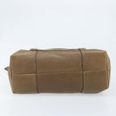 CELINE Boogie bag Hand Bag Leather Brown Silver Auth 166786-9