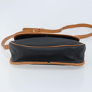 SAINT LAURENT Shoulder Bag Leather Black Gold Auth 166787-10