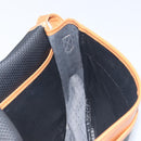 SAINT LAURENT Shoulder Bag Leather Black Gold Auth 166787-20