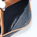 SAINT LAURENT Shoulder Bag Leather Black Gold Auth 166787-23
