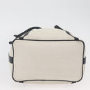 SAINT LAURENT Shoulder Bag Leather White Gold Auth 166788-10