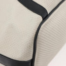 SAINT LAURENT Shoulder Bag Leather White Gold Auth 166788-11