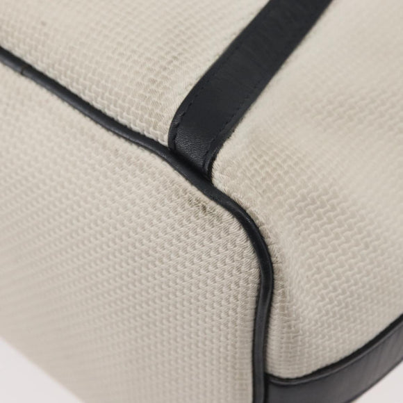 SAINT LAURENT Shoulder Bag Leather White Gold Auth 166788