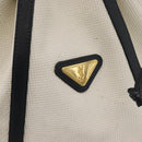SAINT LAURENT Shoulder Bag Leather White Gold Auth 166788-16