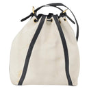 SAINT LAURENT Shoulder Bag Leather White Gold Auth 166788-3
