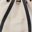 SAINT LAURENT Shoulder Bag Leather White Gold Auth 166788-4