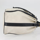 SAINT LAURENT Shoulder Bag Leather White Gold Auth 166788-5