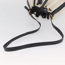 SAINT LAURENT Shoulder Bag Leather White Gold Auth 166788-8