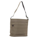 Salvatore Ferragamo Shoulder Bag Canvas Beige Silver Auth 166789-1