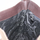 Salvatore Ferragamo Shoulder Bag Canvas Beige Silver Auth 166789-18