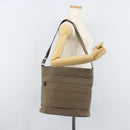 Salvatore Ferragamo Shoulder Bag Canvas Beige Silver Auth 166789-23