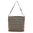 Salvatore Ferragamo Shoulder Bag Canvas Beige Silver Auth 166789-3