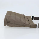 Salvatore Ferragamo Shoulder Bag Canvas Beige Silver Auth 166789-4
