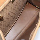 Christian Dior Honeycomb Canvas Hand Bag PVC Beige Gold Auth 166792-17