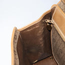 Christian Dior Honeycomb Canvas Hand Bag PVC Beige Gold Auth 166792-19