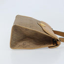 Christian Dior Honeycomb Canvas Hand Bag PVC Beige Gold Auth 166792-4