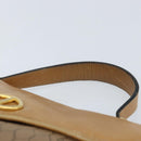 Christian Dior Honeycomb Canvas Hand Bag PVC Beige Gold Auth 166792-8